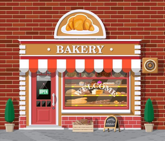 storefront picture of a bakery shop